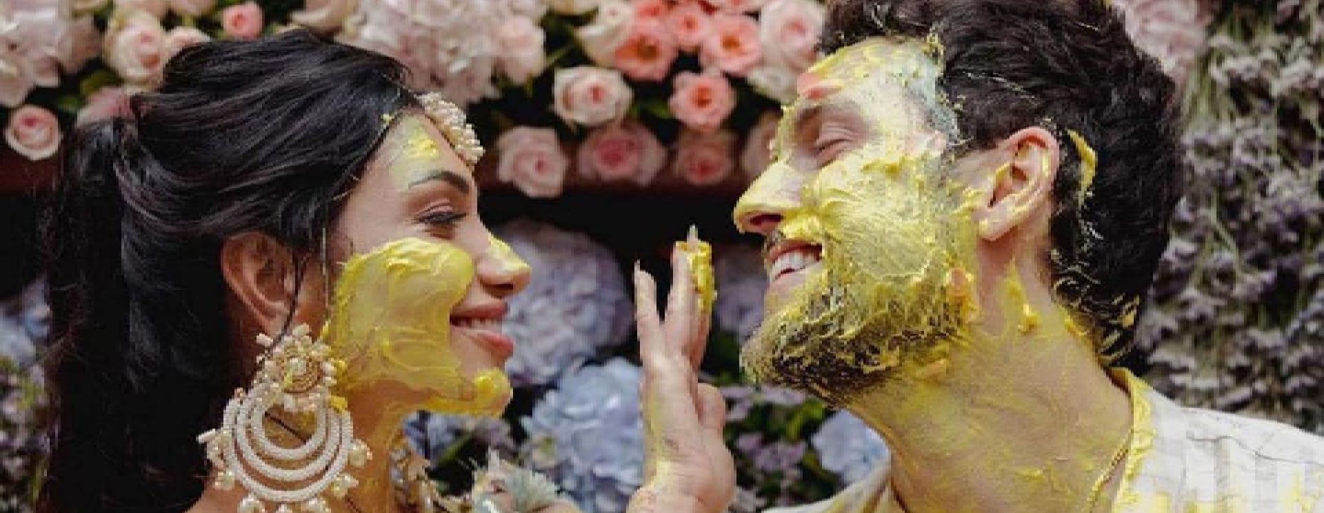 Alanna Pandey & Ivor McCurry haldi ceremony