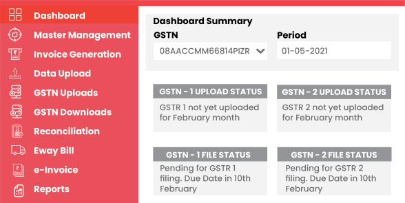 Dashboard | GST Platform for GST Return Filing